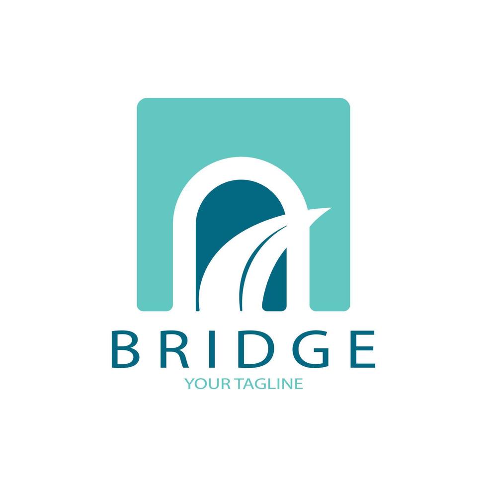 brug logo vector pictogram illustratie ontwerpsjabloon