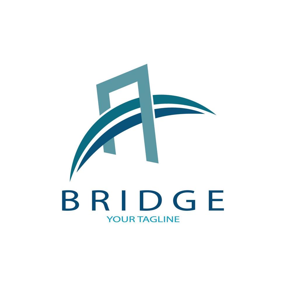 brug logo vector pictogram illustratie ontwerpsjabloon