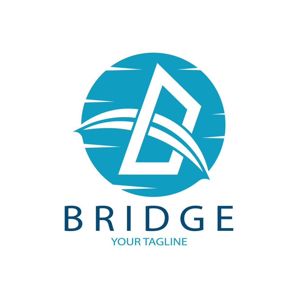 brug logo vector pictogram illustratie ontwerpsjabloon