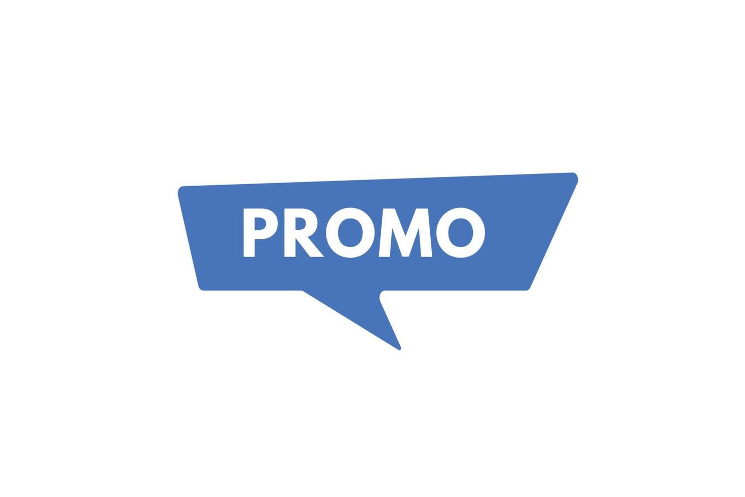 promo tekst knop. promo teken icoon etiket sticker web toetsen vector