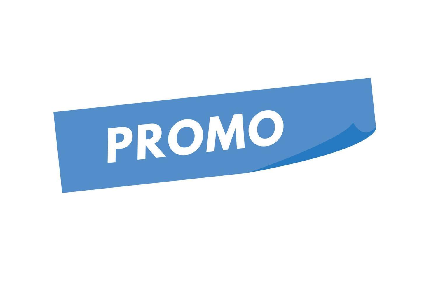 promo tekst knop. promo teken icoon etiket sticker web toetsen vector