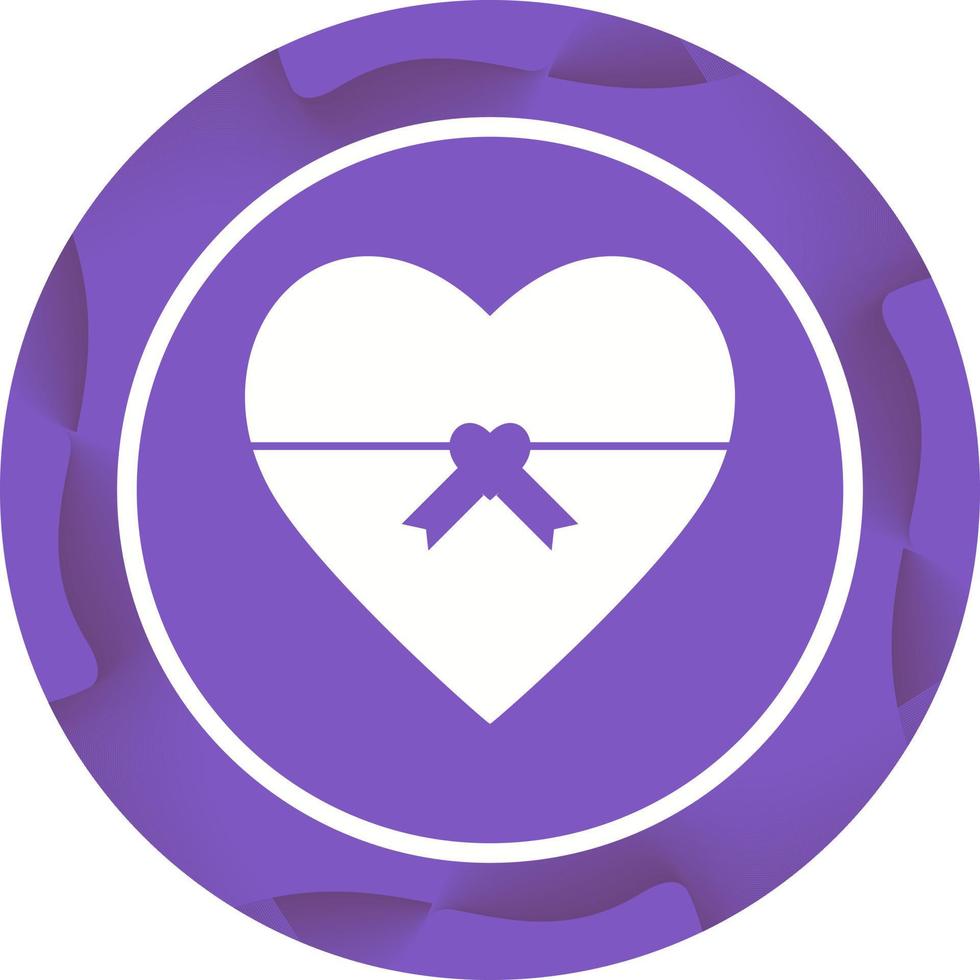 uniek hart vormig geschenk vector glyph icoon