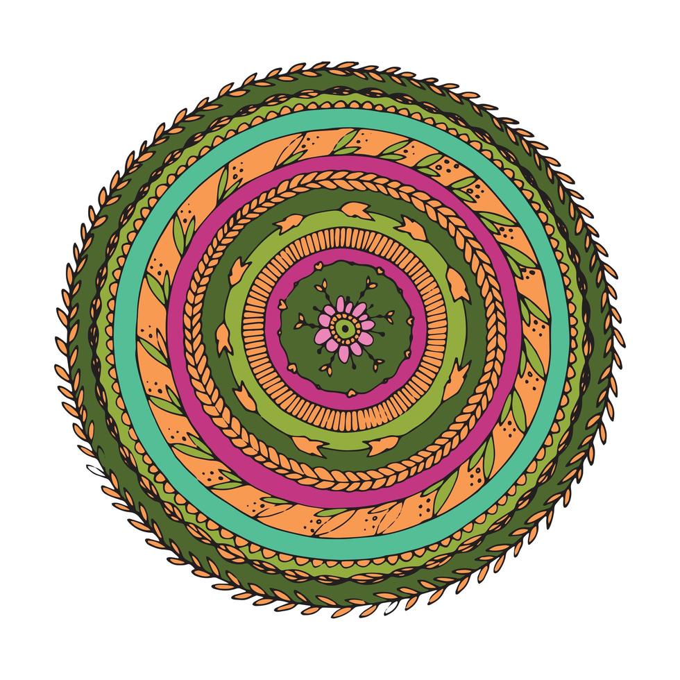 bloemen mandala ornament vector