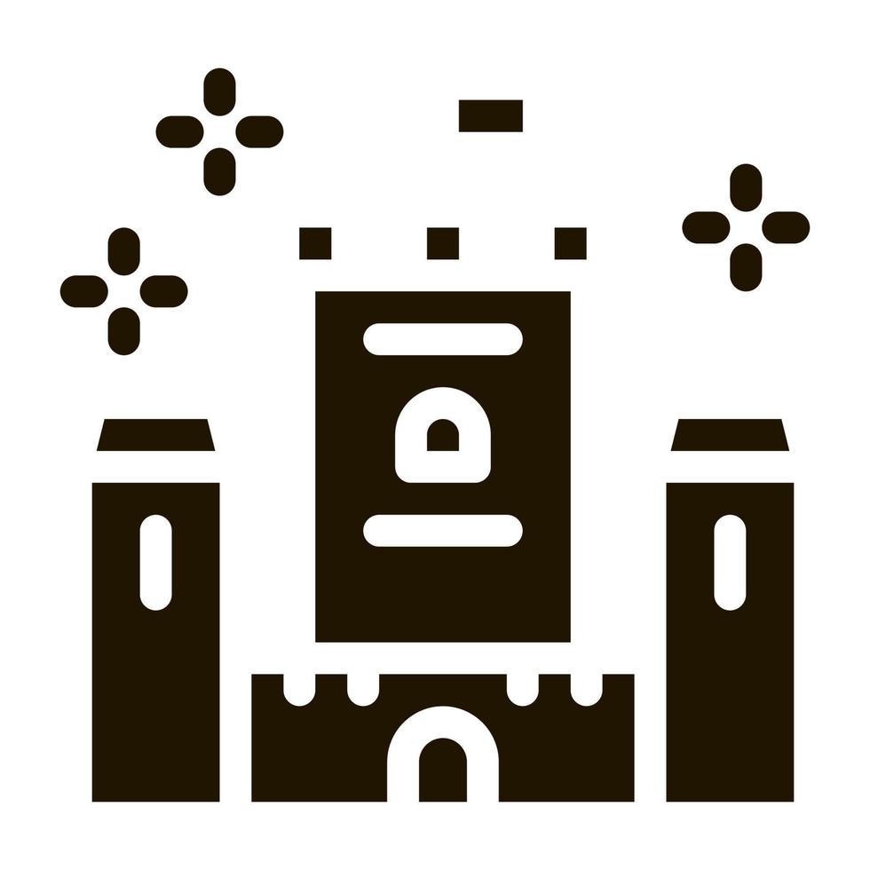 prinses kasteel icoon vector glyph illustratie
