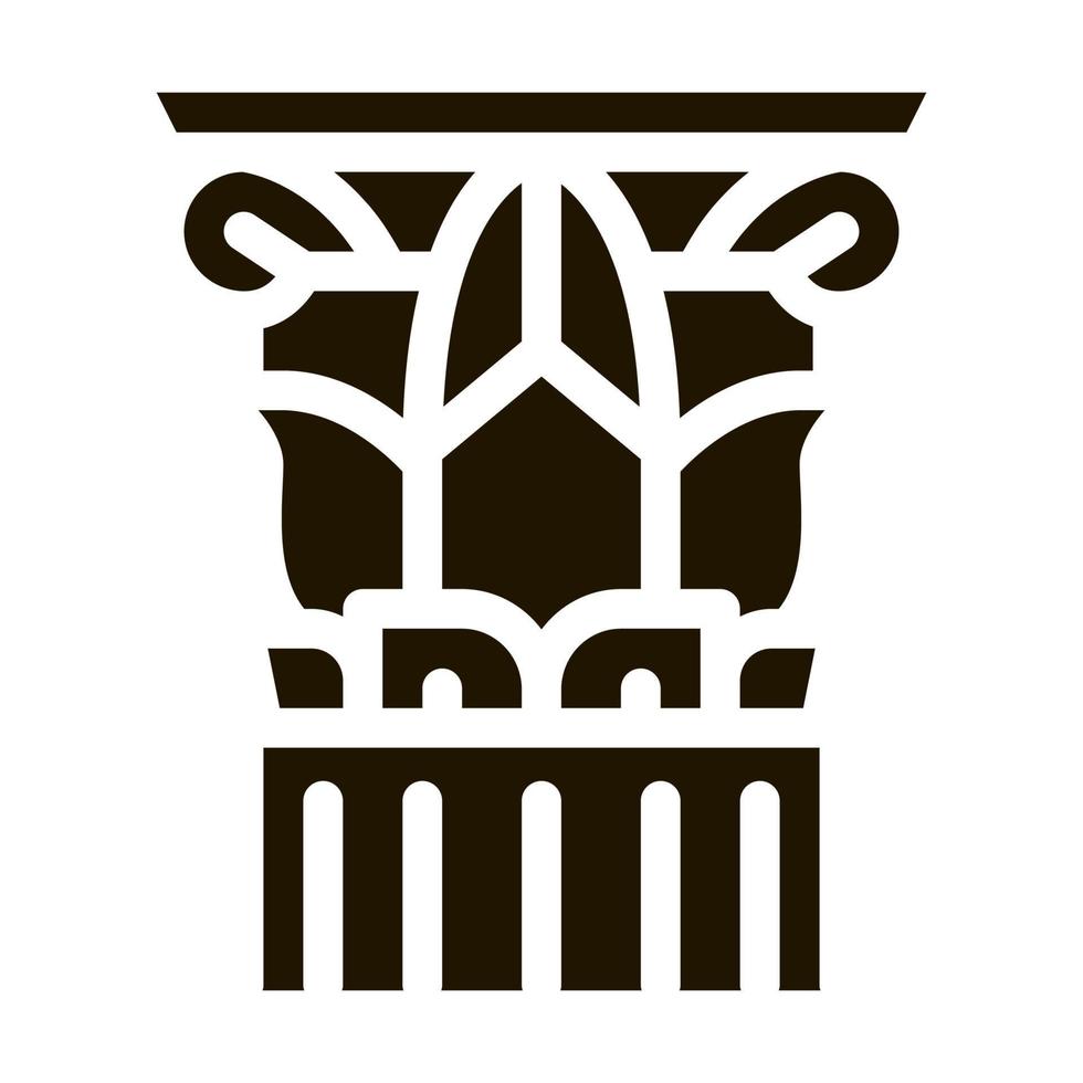 schroefdraad Grieks kolom icoon vector glyph illustratie