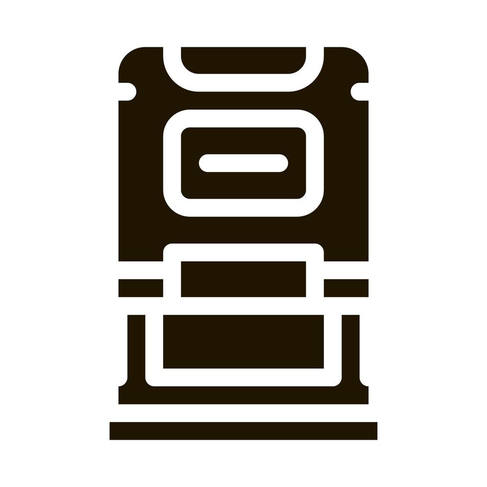 rechtbank zegel icoon vector glyph illustratie