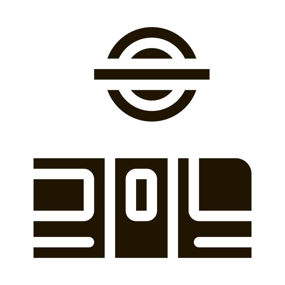 Gesloten metro deuren icoon vector glyph illustratie