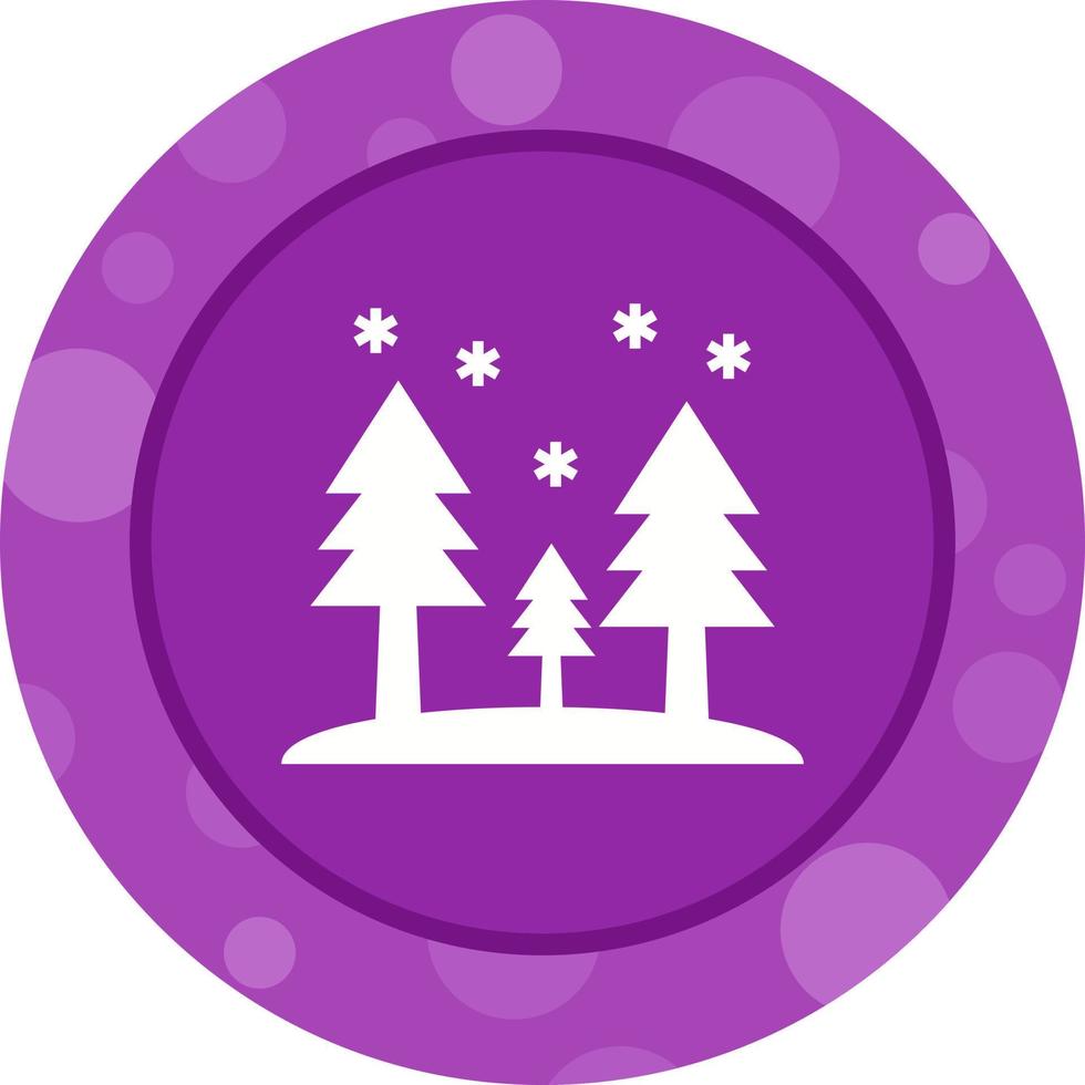 mooi sneeuw in bomen glyph vector icoon