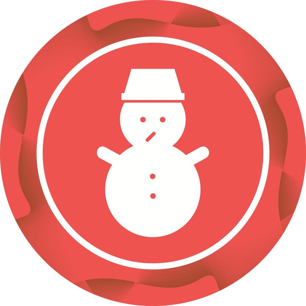 mooi sneeuwman glyph vector icoon