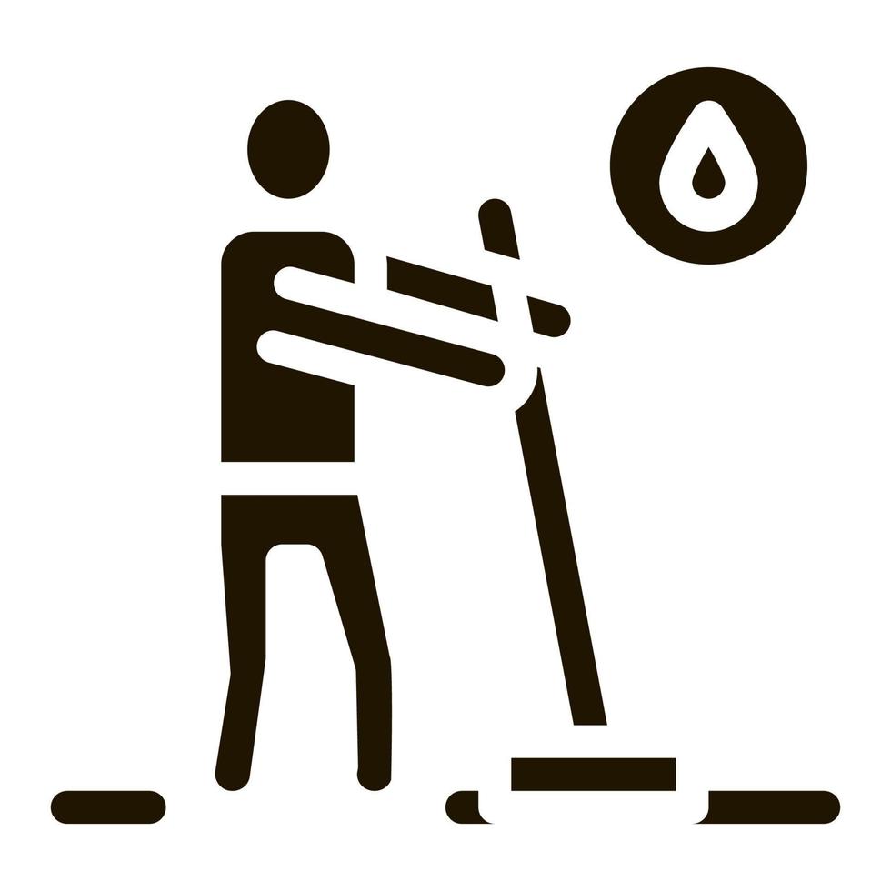 menselijk het wassen icoon vector glyph illustratie