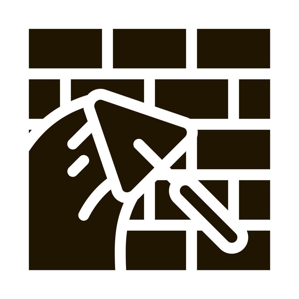 spatel muur icoon vector glyph illustratie