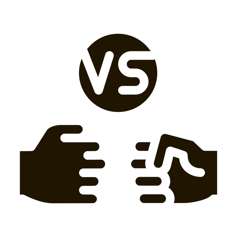 vechten strijd icoon vector glyph illustratie