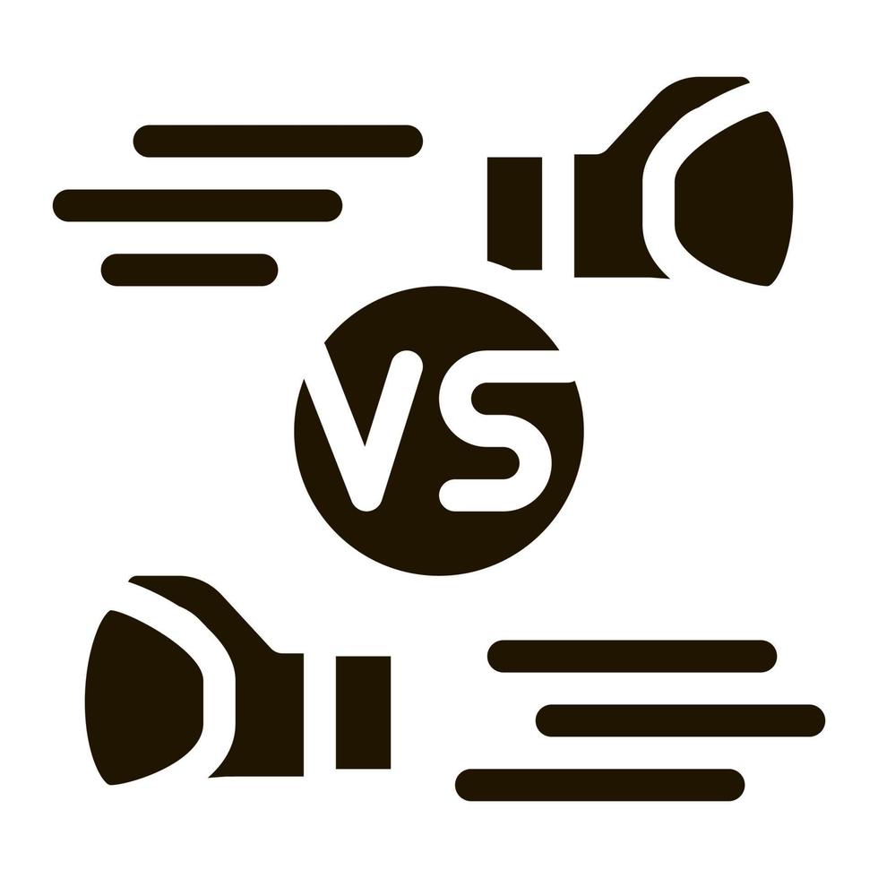 doos strijd strijd icoon vector glyph illustratie