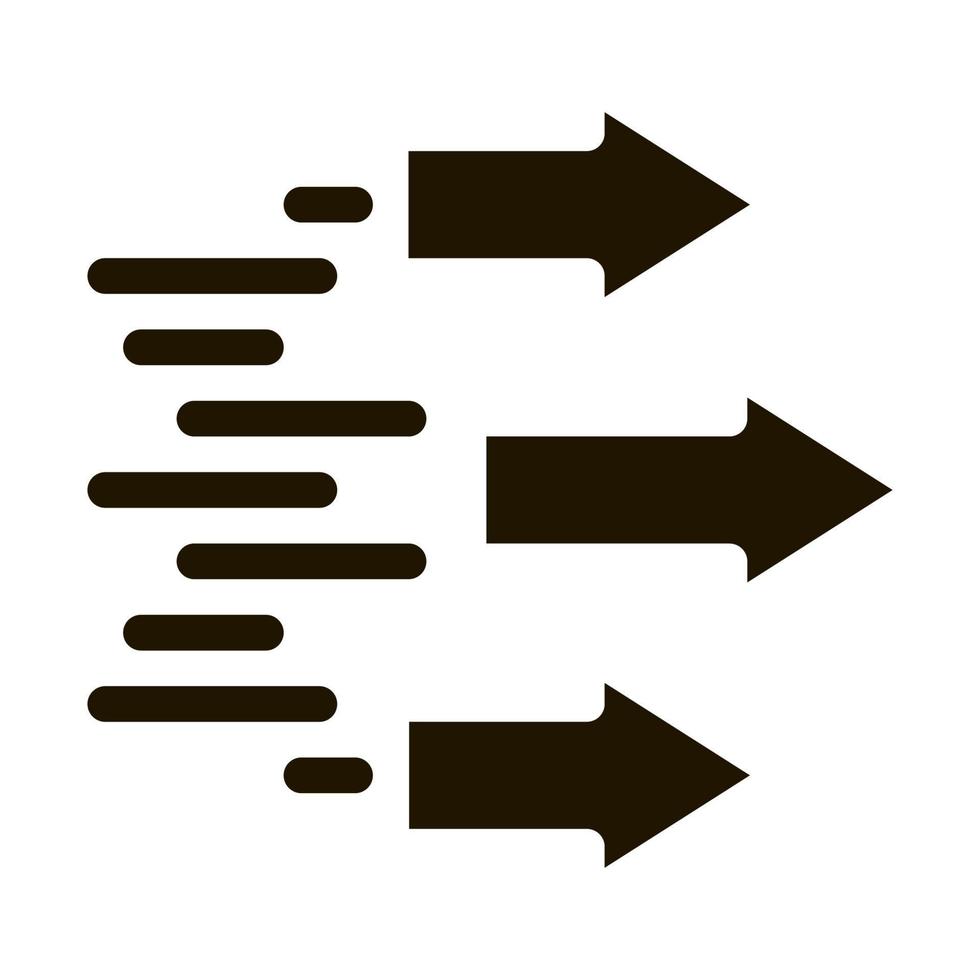 snelheid pijlen icoon vector glyph illustratie