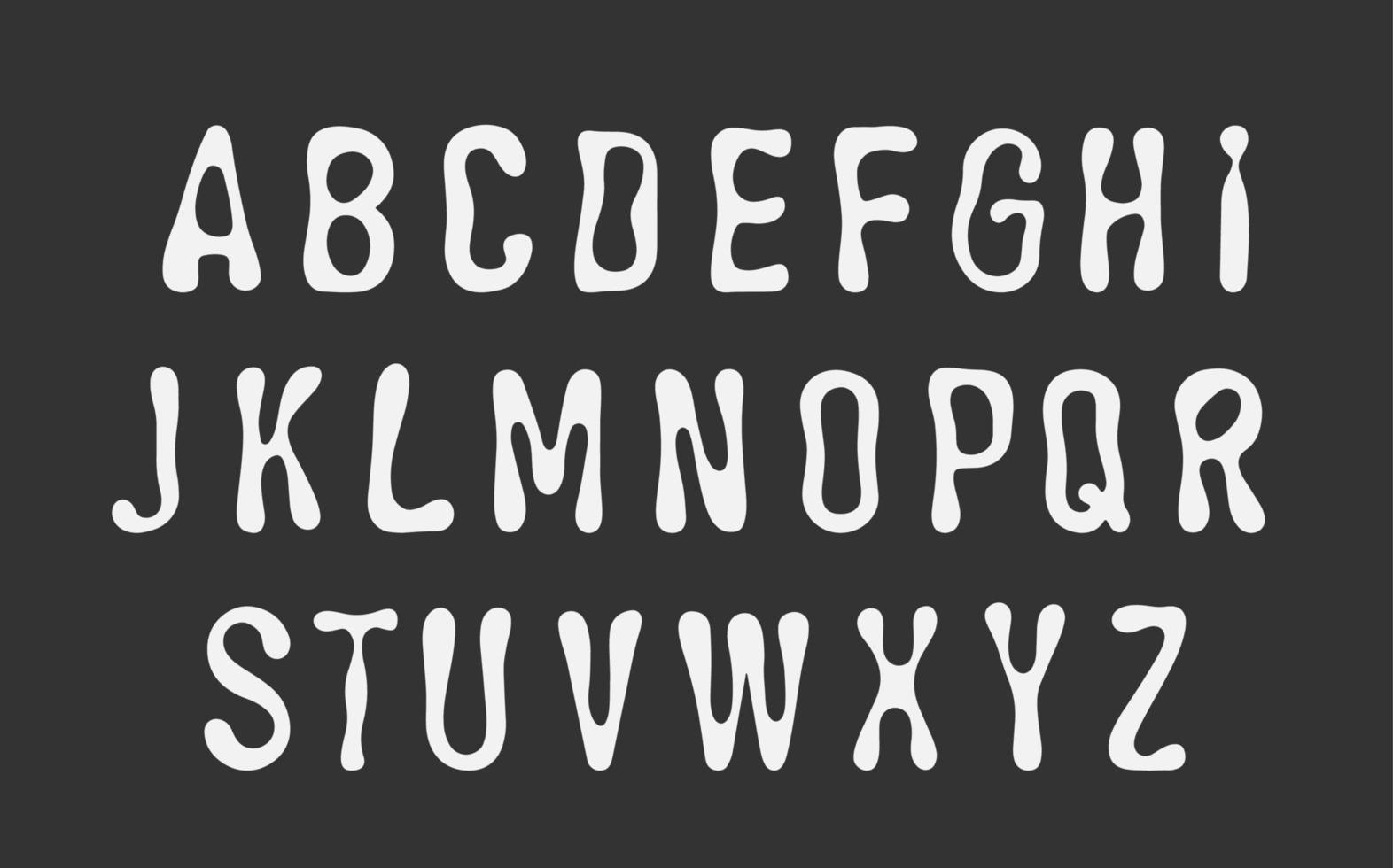 abstract mode doopvont alfabet. minimaal modern stedelijk fonts voor logo, merk enz. wijnoogst retro kromtrekken tekst typografie. vector