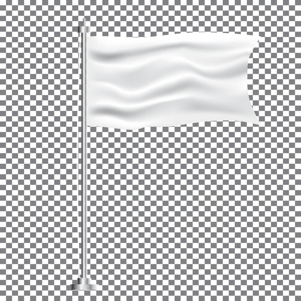 wit textiel golvend leeg vlag Aan transparant achtergrond. vector
