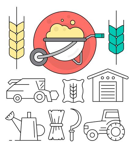 Gratis boerderij pictogrammen vector