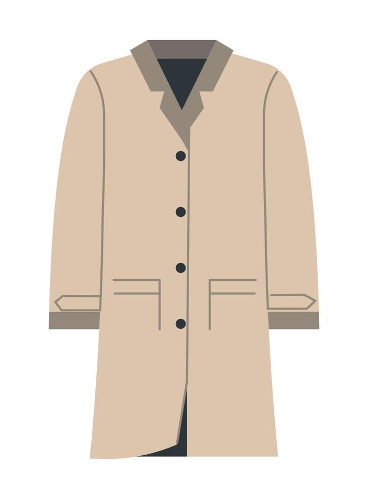 kleding voor Heren, lang jasje of wol jas vector