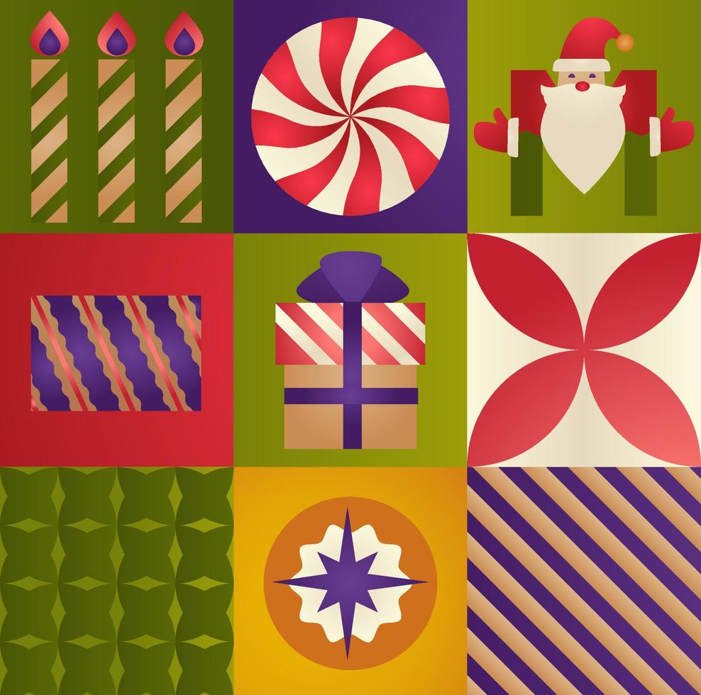 Kerstmis en nieuw jaar viering prints en traditie vector