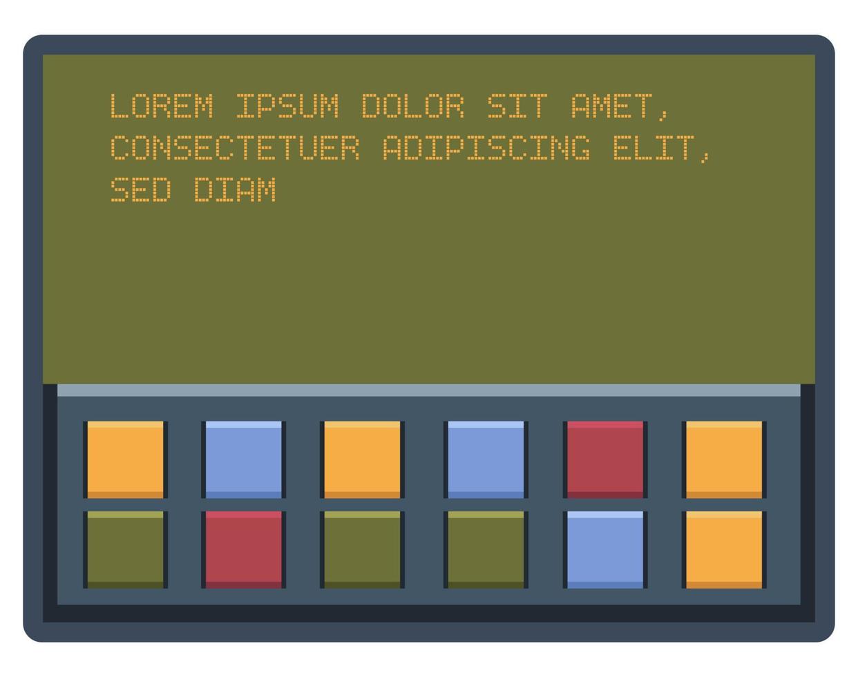 paneel elektrisch uitrusting of apparaatje met Scherm vector