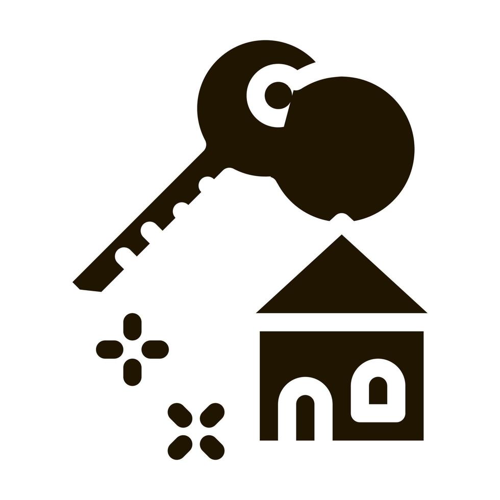winnend huis icoon vector glyph illustratie