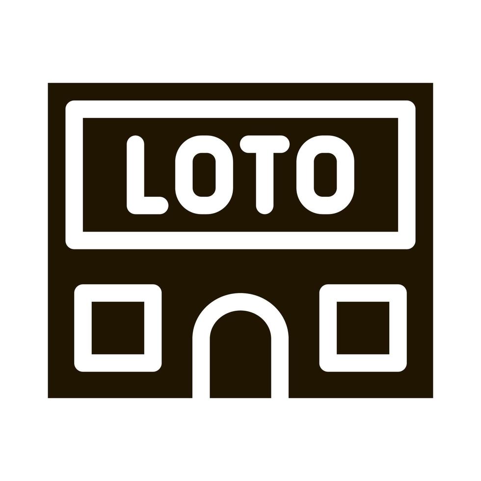 lotto huis icoon vector glyph illustratie