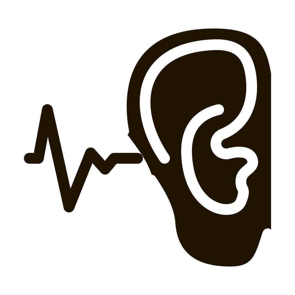 maken geluiden door oor icoon vector glyph illustratie