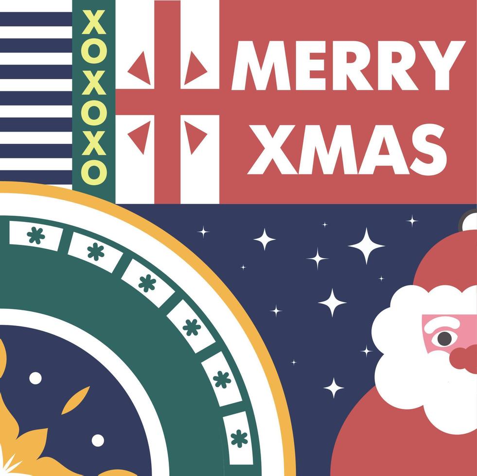 vrolijk Kerstmis, winter vakantie viering poster vector