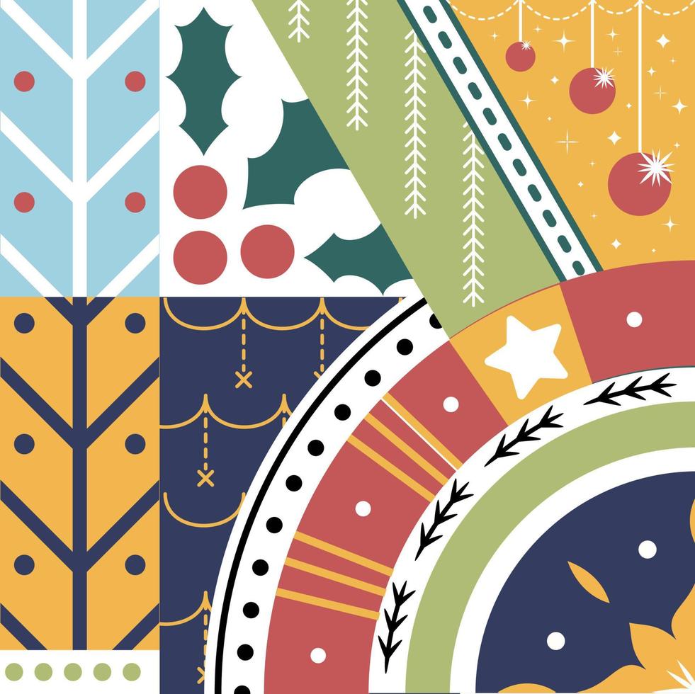 Kerstmis en nieuw jaar viering, seizoensgebonden vakantie vector