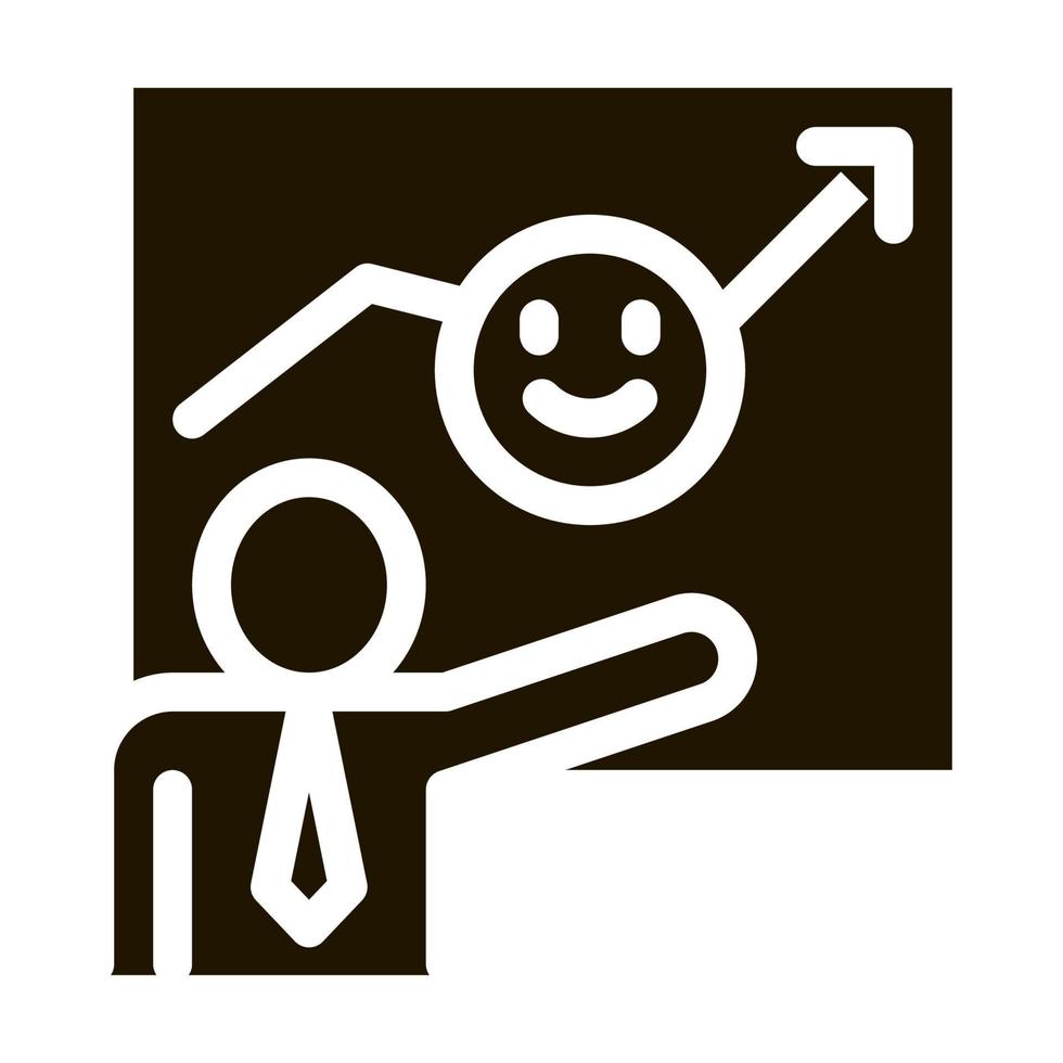 menselijk glimlach bord icoon vector glyph illustratie