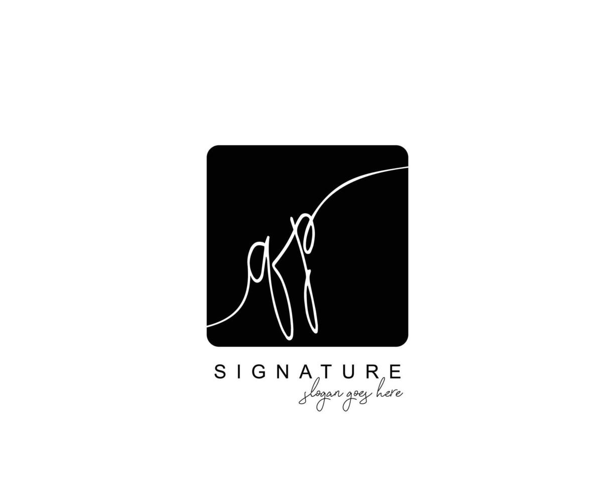 eerste qp schoonheid monogram en elegant logo ontwerp, handschrift logo van eerste handtekening, bruiloft, mode, bloemen en botanisch met creatief sjabloon. vector