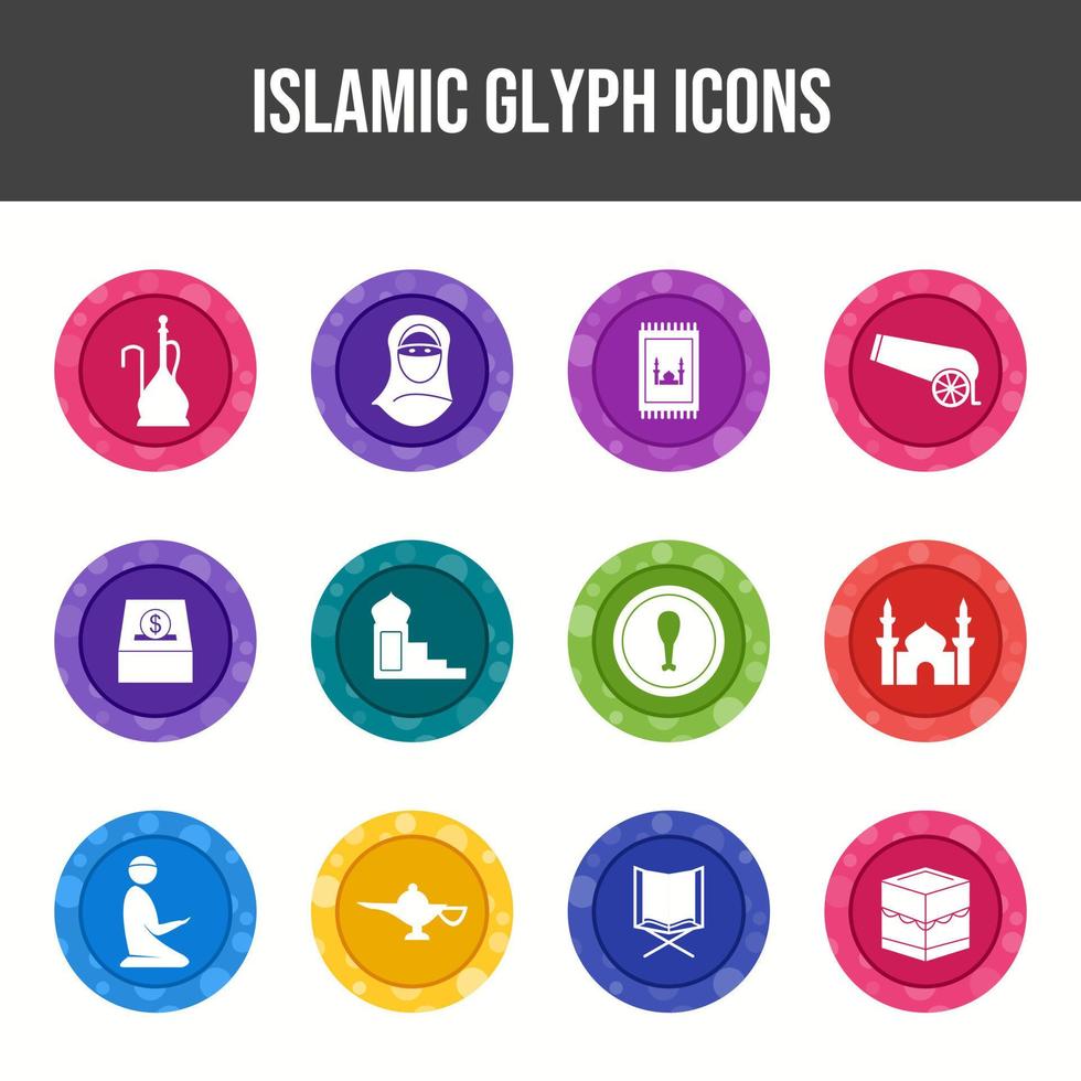 uniek Islamitisch vector pictogrammen reeks