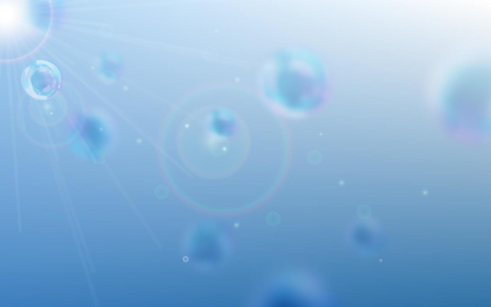 zeep bubbels blauw achtergrond, vector