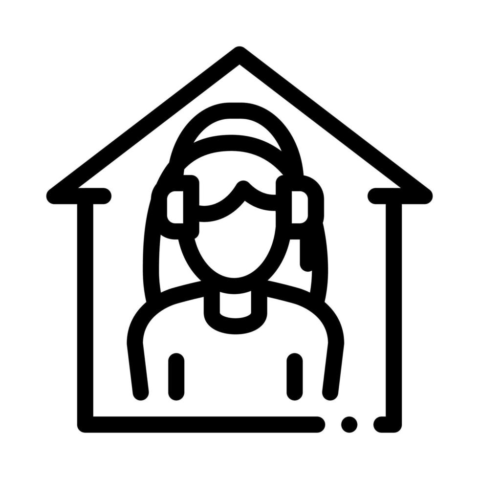 huis telefoontje centrum icoon vector schets illustratie