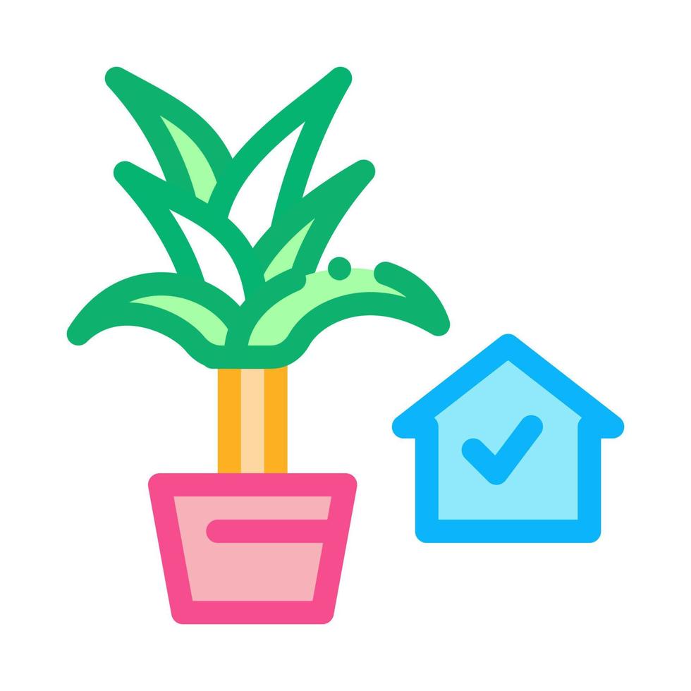 huiselijk oppotten bloem icoon vector schets illustratie