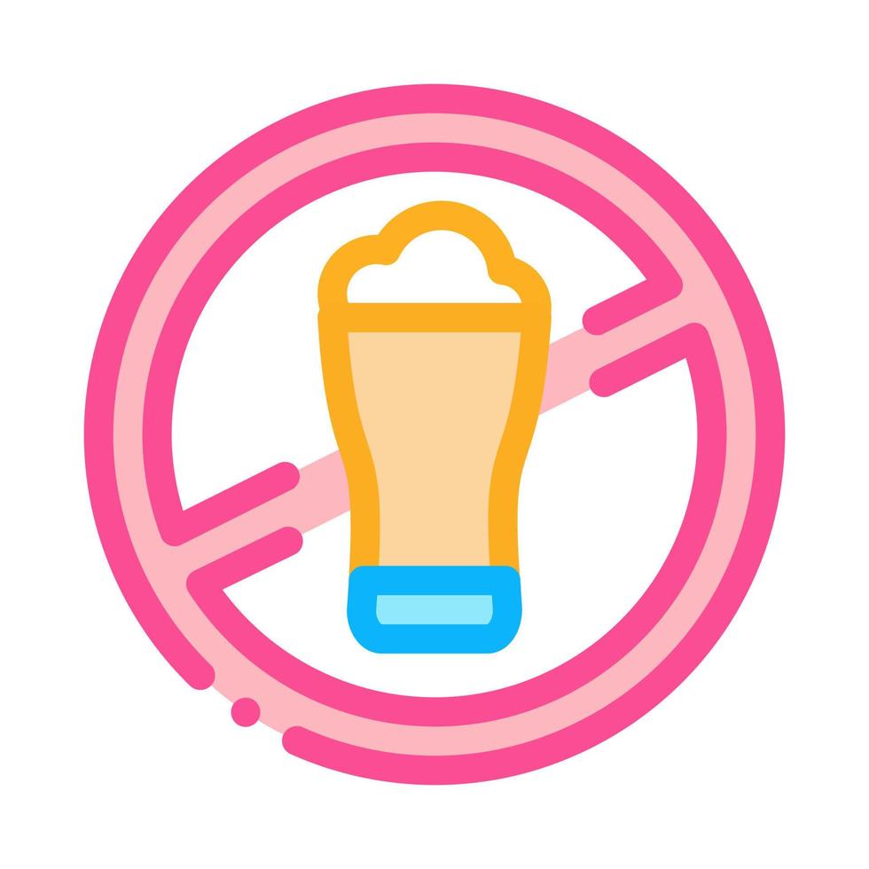 hou op drinken alcohol teken icoon vector schets illustratie
