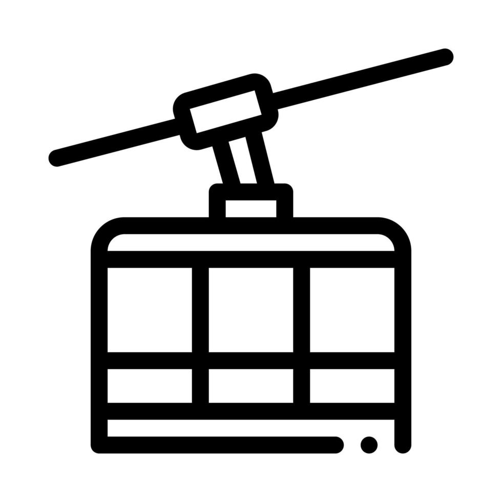 ski toevlucht kabelbaan vervoer icoon vector schets illustratie