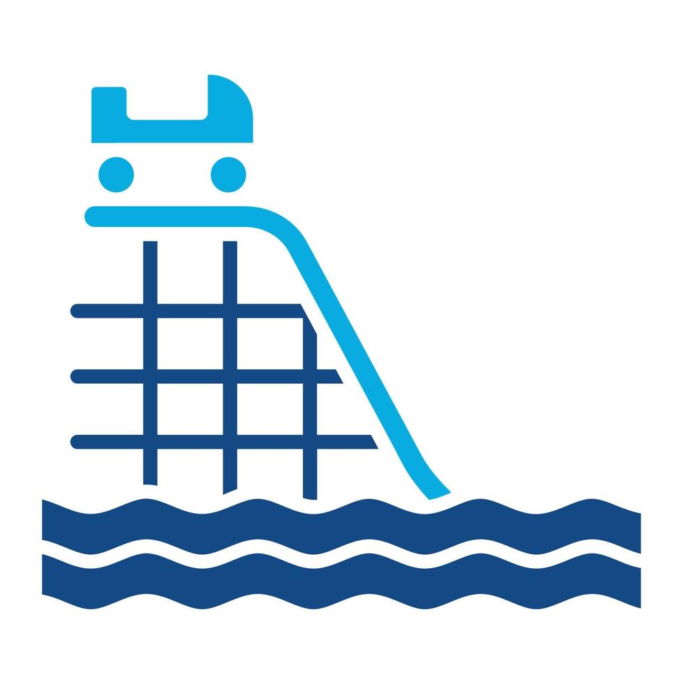 water kustvaarder glyph twee kleur icoon vector