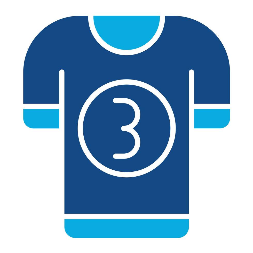 veld- hockey Jersey glyph twee kleur icoon vector