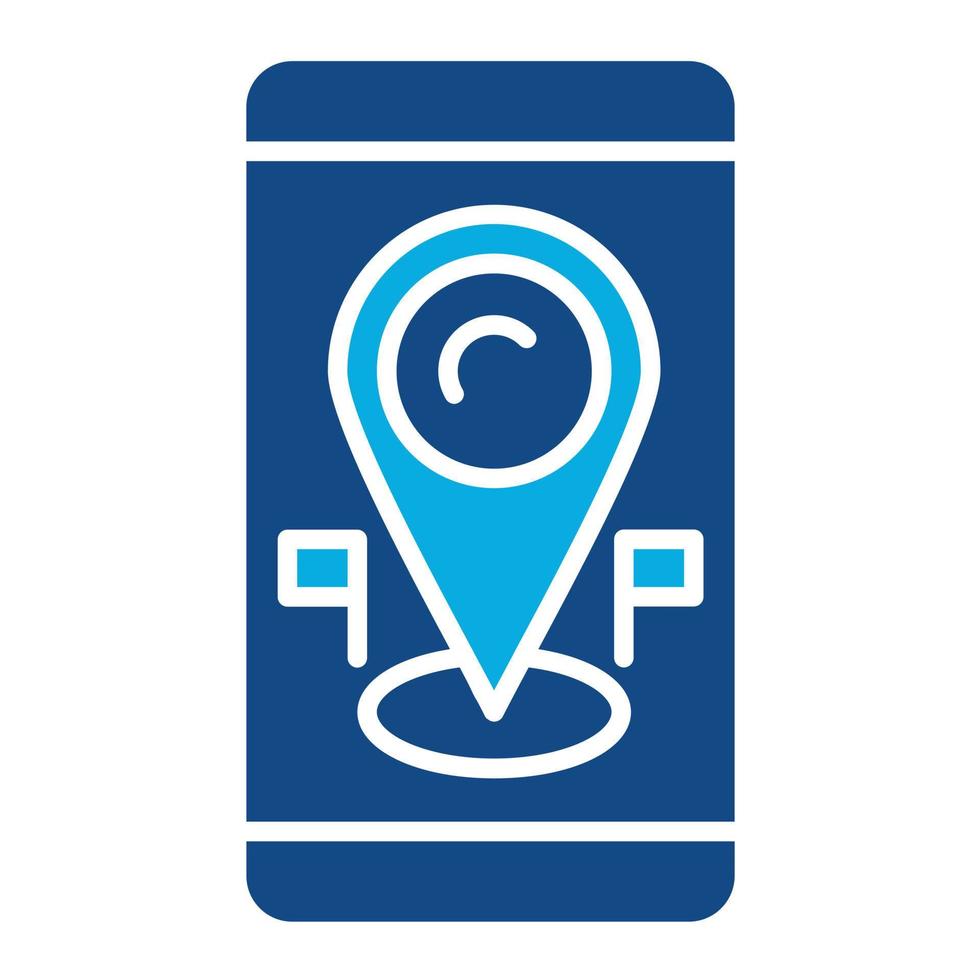 GPS glyph twee kleur icoon vector