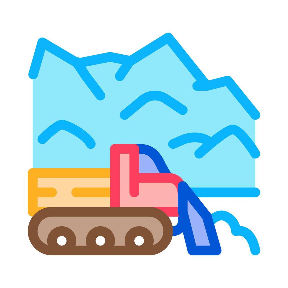 sneeuw blazer vrachtauto icoon vector schets illustratie