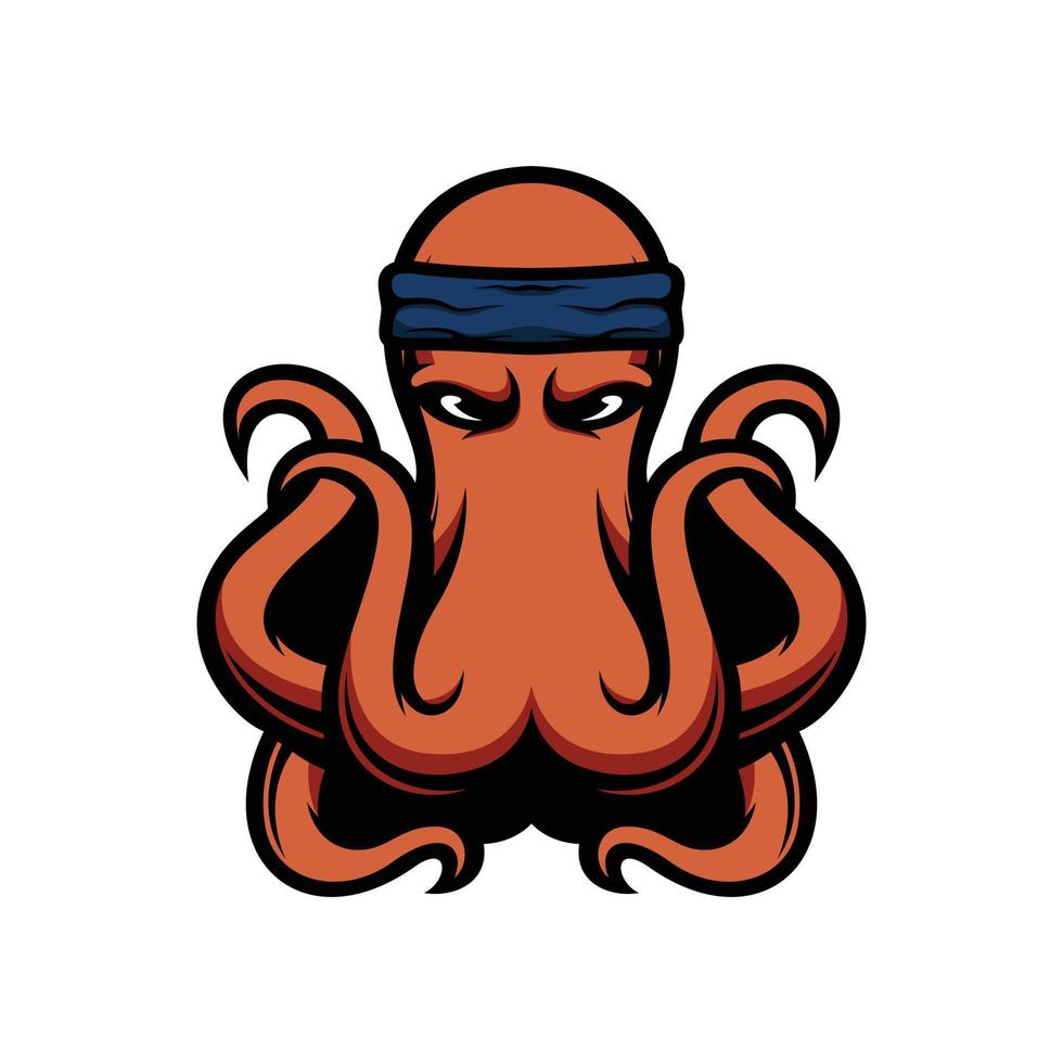 nieuw Octopus hoofdband mascotte ontwerp vector