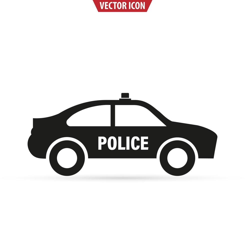 Politie icoon in modieus vlak ontwerp. auto icoon. geïsoleerd vector illustratie