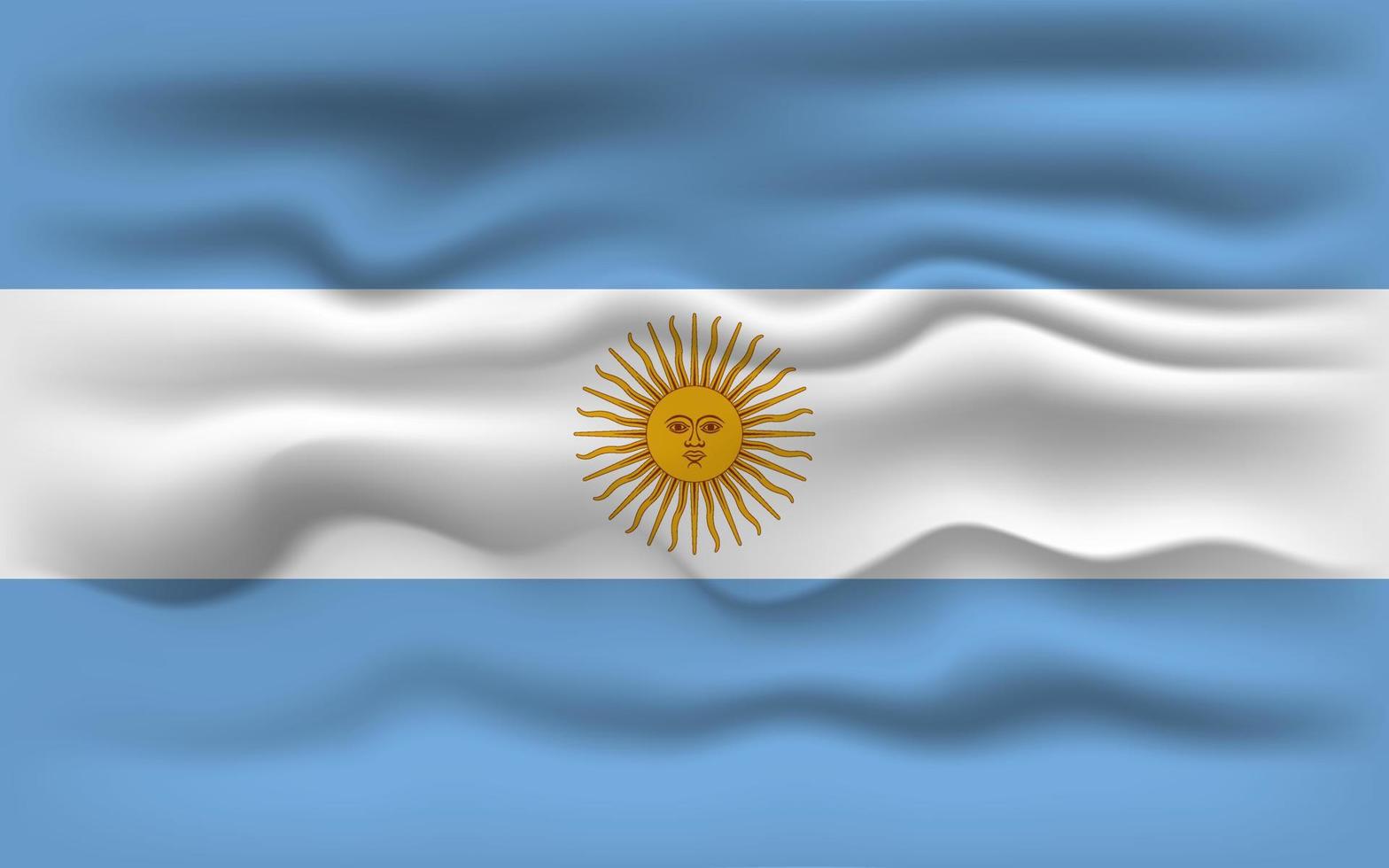 golvend vlag van de land Argentinië. vector illustratie.