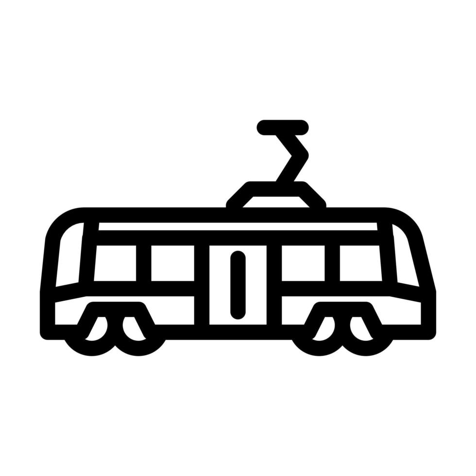 tram vervoer lijn pictogram vectorillustratie vector