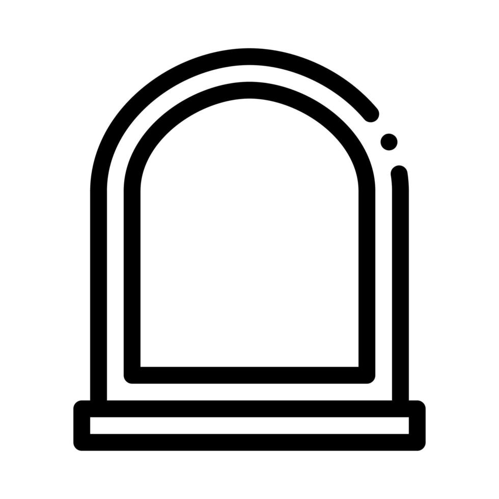 boogvormig venster icoon vector schets illustratie