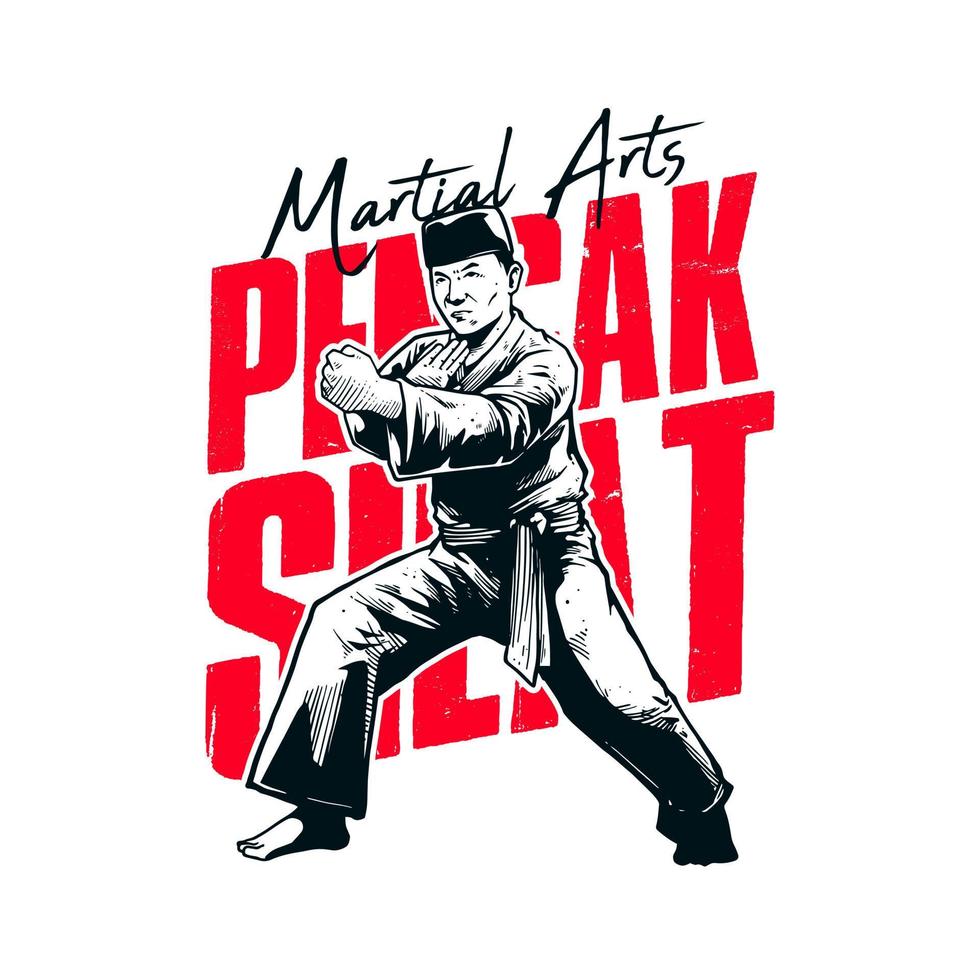 pencak silat artwork vector