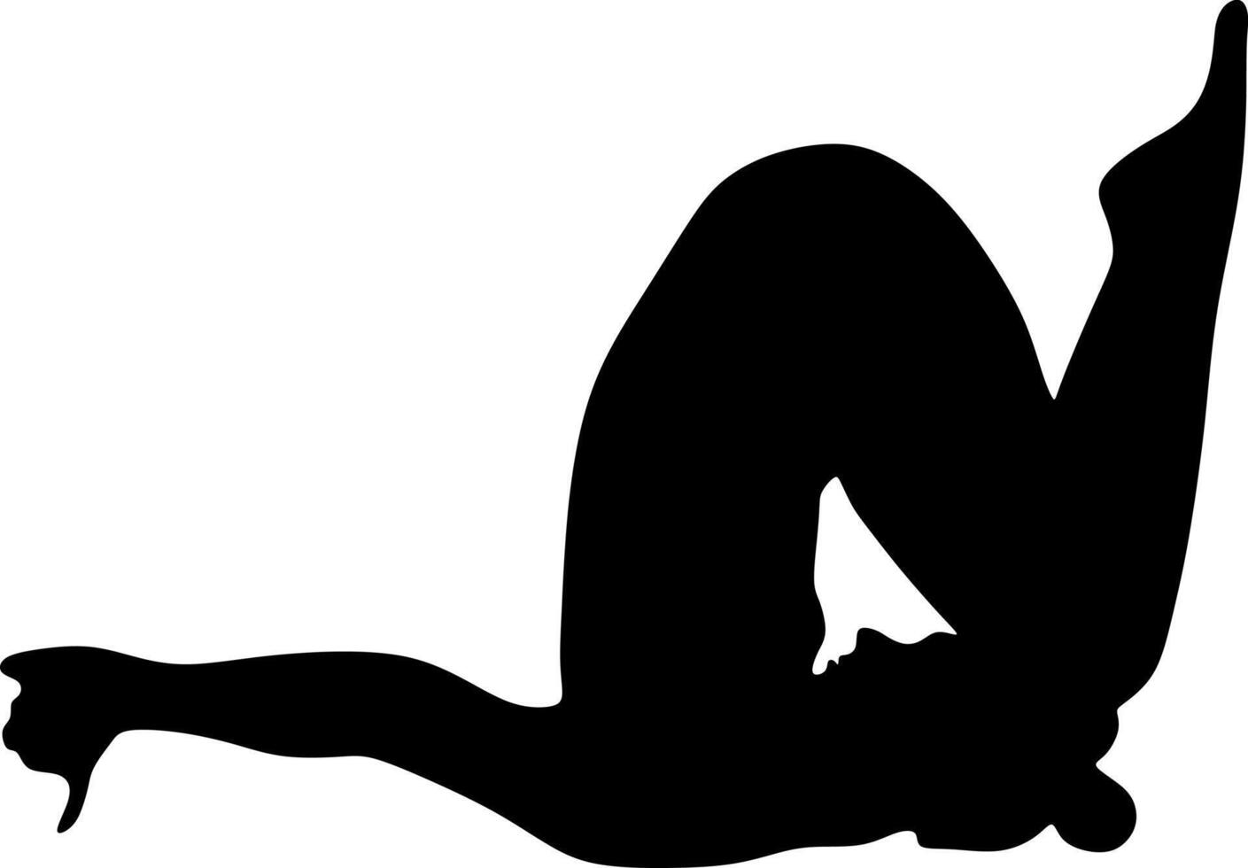 yoga in silhouet vector kunst Aan achtergrond