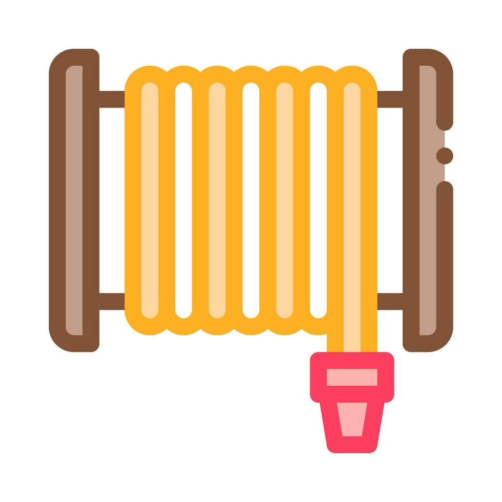 brandslang slang haspel icoon schets illustratie vector