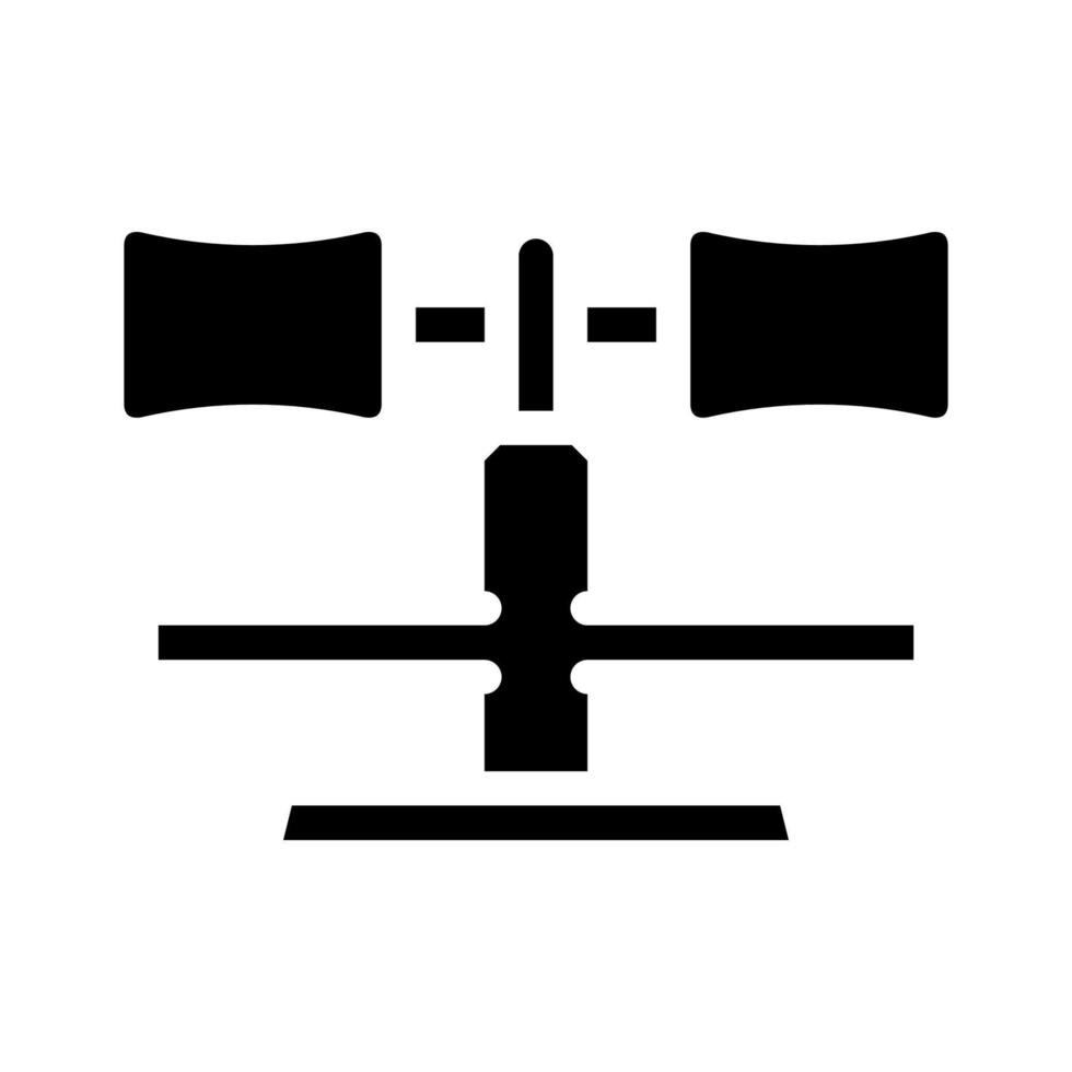 been ondersteuning Sportschool uitrusting glyph icoon vector illustratie